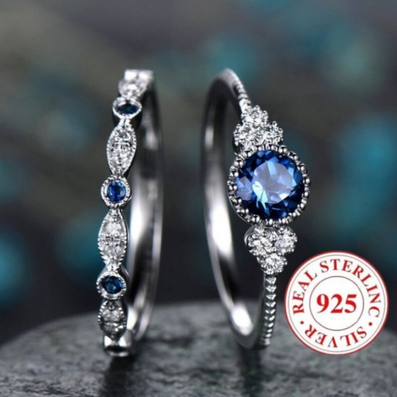 925 Silver Women's Rings CZ Stackable Daily & Wedding Valentine's Gift