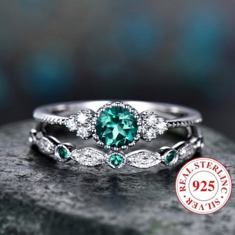 925 Silver Women's Rings CZ Stackable Daily & Wedding Valentine's Gift