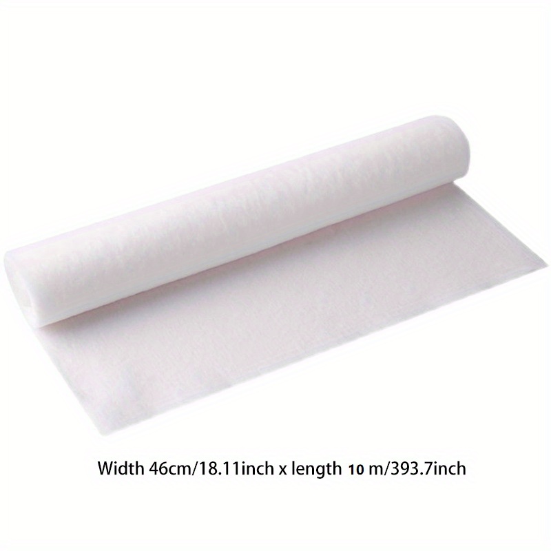 1 Roll Kitchen Oil Filter Mesh - High Temperature Resistant Non-Woven Fabric Smoke Dust Cover for Range Hood, No Battery Required