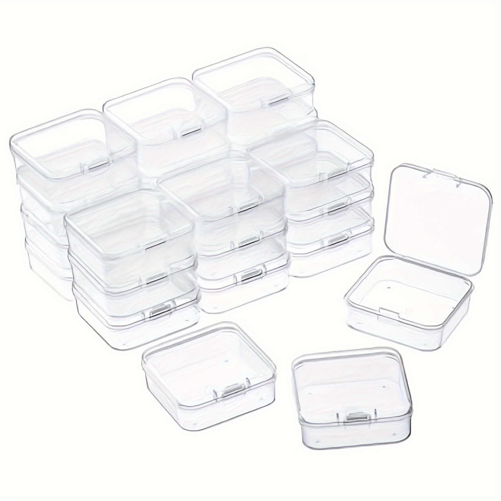 SEWACC 5Pcs Box mini containers mini beads container with lid small  container beads for crafts clear beads clear container tiny containers  parts