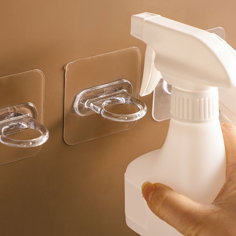 Clear Plastic Adhesive Hooks Curtain Rods Lotion Dispensers - Temu