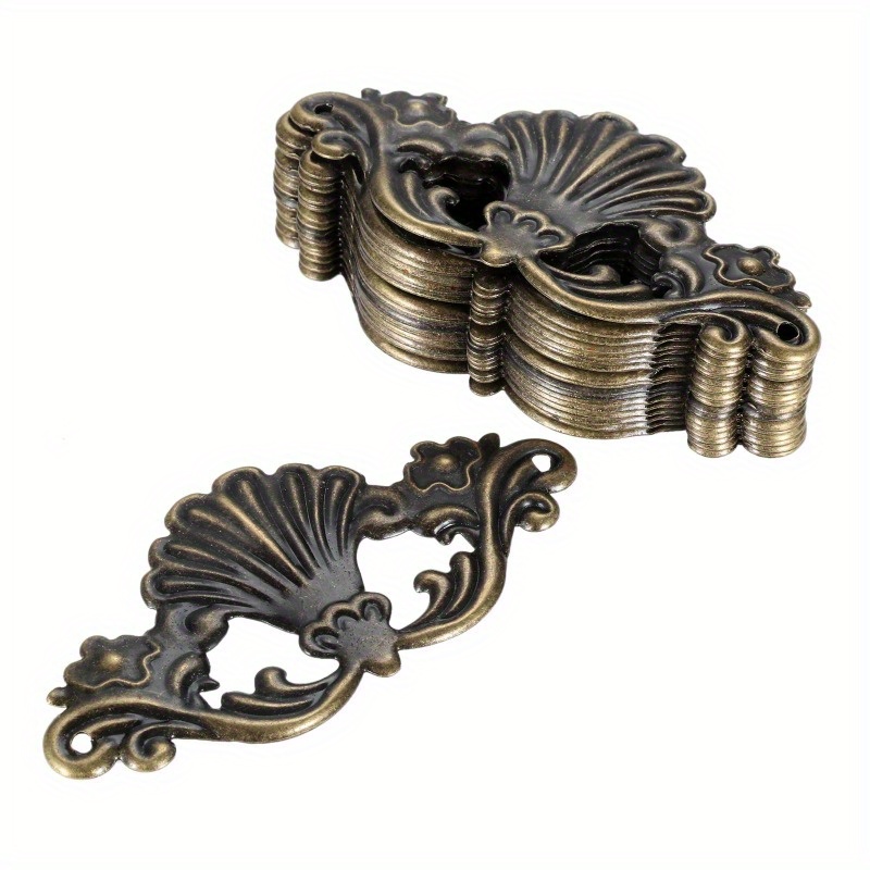 

8pcs Antique Bronze Jewelry Wooden Box Decorative Protector Brackets, Album Embellishment Scrapbook Corner Protection Guard Cover