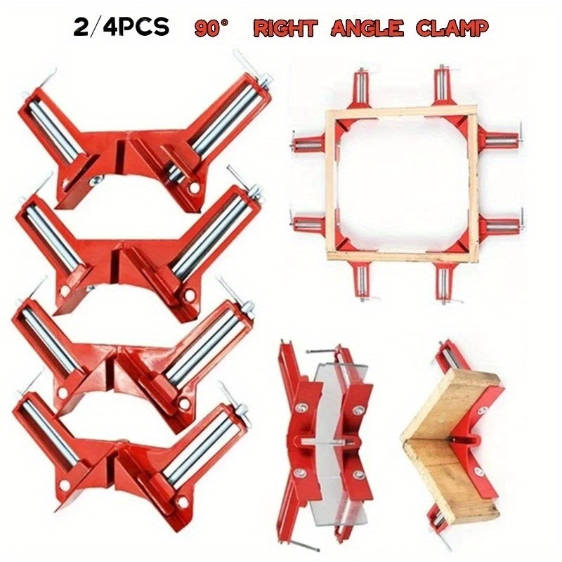 

2/4pcs 90 Degrees Angle Clamp Right Angle Woodworking Frame Clamp Multifunction Diy Glass Corner Holder Woodworking Hand Tool