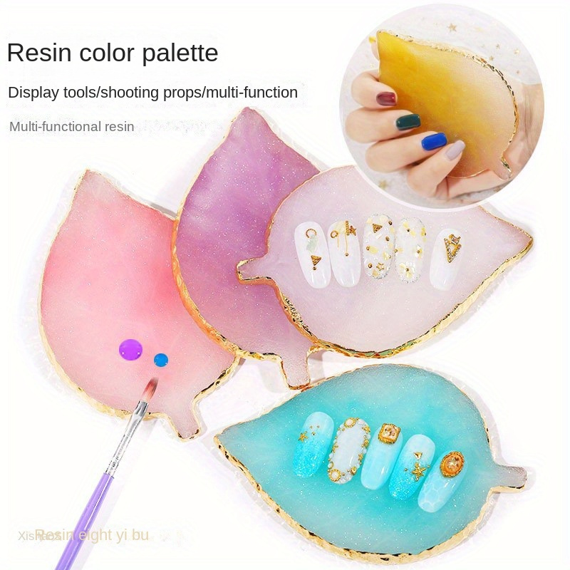 

Odorless Resin Nail Art Palette - Mixing & Display Board For Gel Polish Colors, Manicure Tool