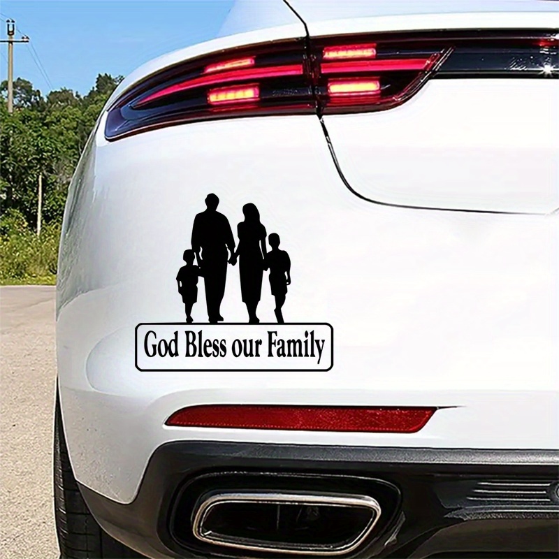 God Bless Our Family Car Sticker For Laptop Bottle Truck Phone Motorcycle  Van SUV Vehicle Paint Window Wall Cup Fishing Boat Skateboard Decals