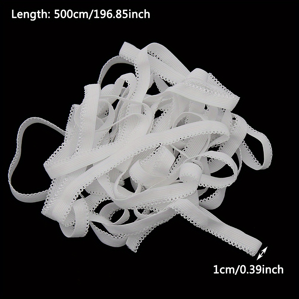 1pc 5m/196.85inch White Unilateral Crescent Elastic Lace Elastic Elastic Band Underwear Pajamas Panties Lace With Handmade Lace Clothing Underwear Additions