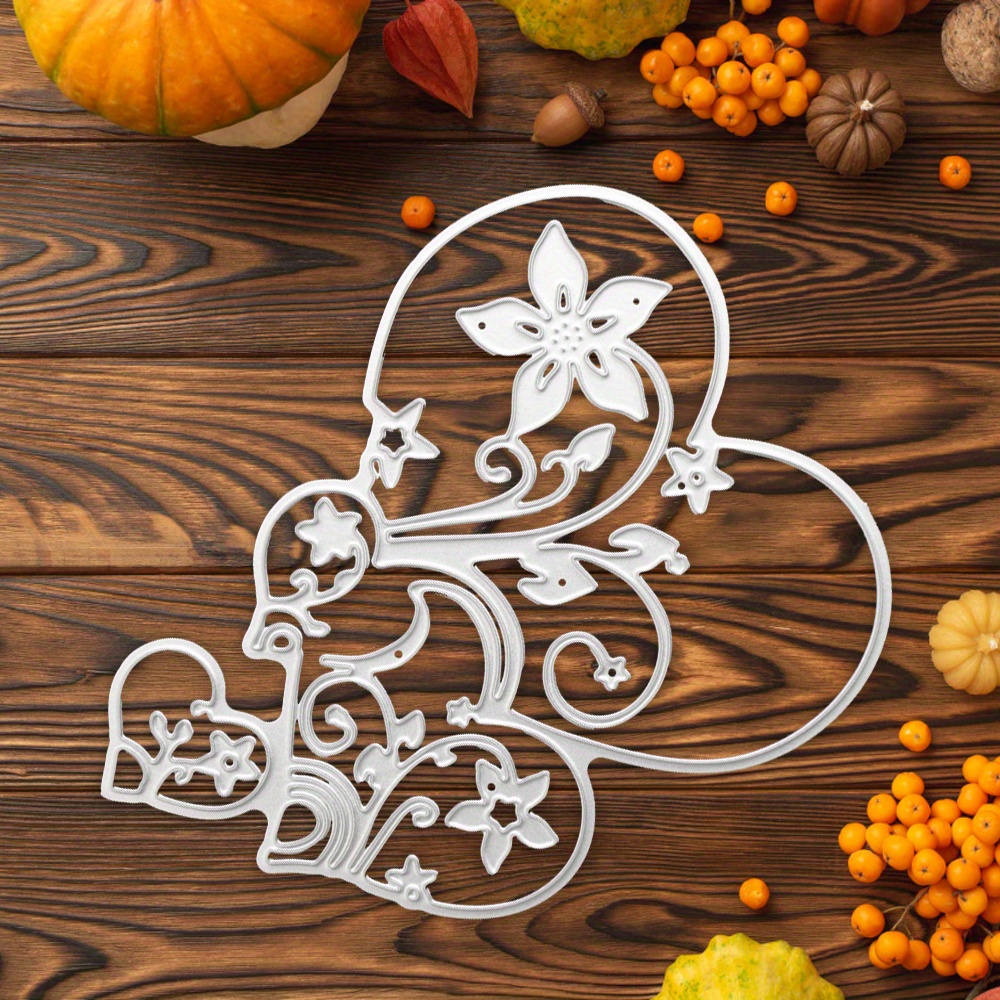 

Exquisite Peach Hearts And Small Flowers Metal Cutting Dies Decor For Card Paper Craft Diy Template Album Embossing Scrapbooking For Gift Blessing Birthday Valentine's Day Card, Eid Al-adha Mubarak