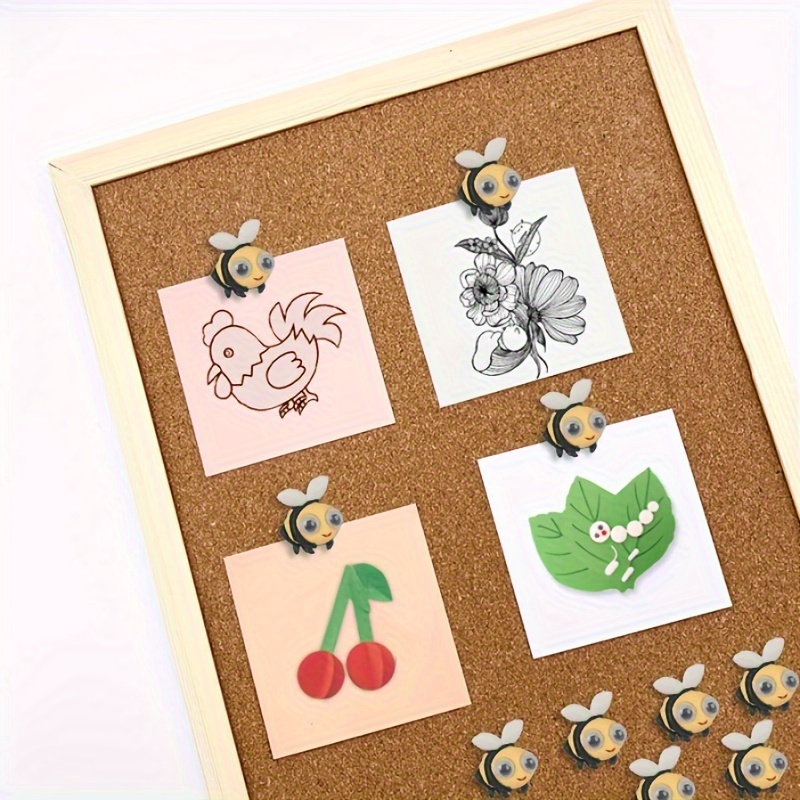 Cartoon Bee Push Pins Kawaii Thumb Tacks Decorative Bee Cork - Temu Canada