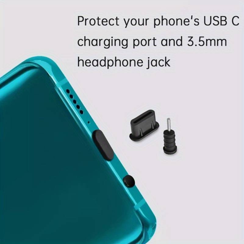 Kit De Nettoyage Et Protection USB-C : 4 Bouchons Anti-Poussière + 10 Outils - Pour Smartphone, Tablette