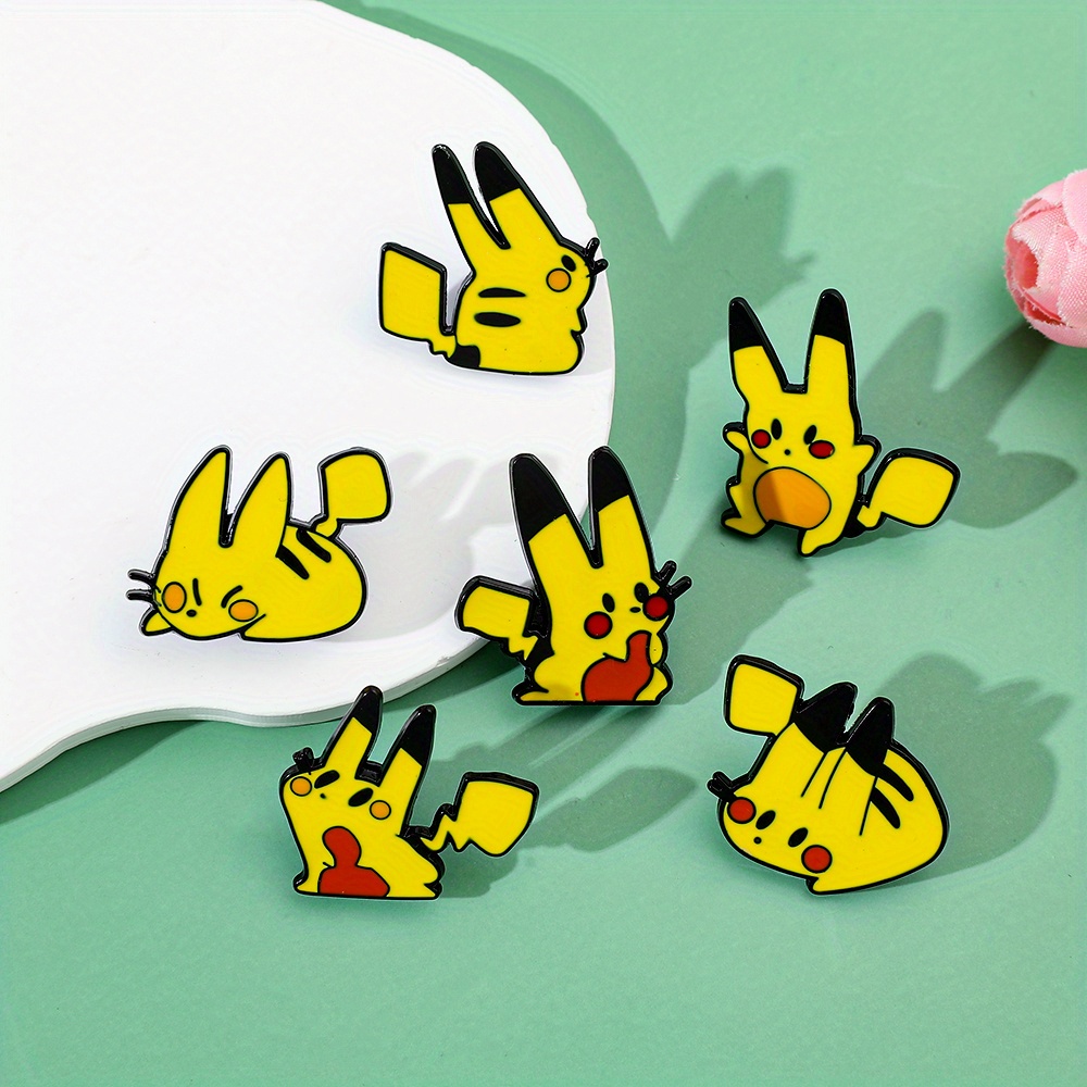 Takara Tomy Cute Pikachu Brooch Creative Yellow Elf - Temu
