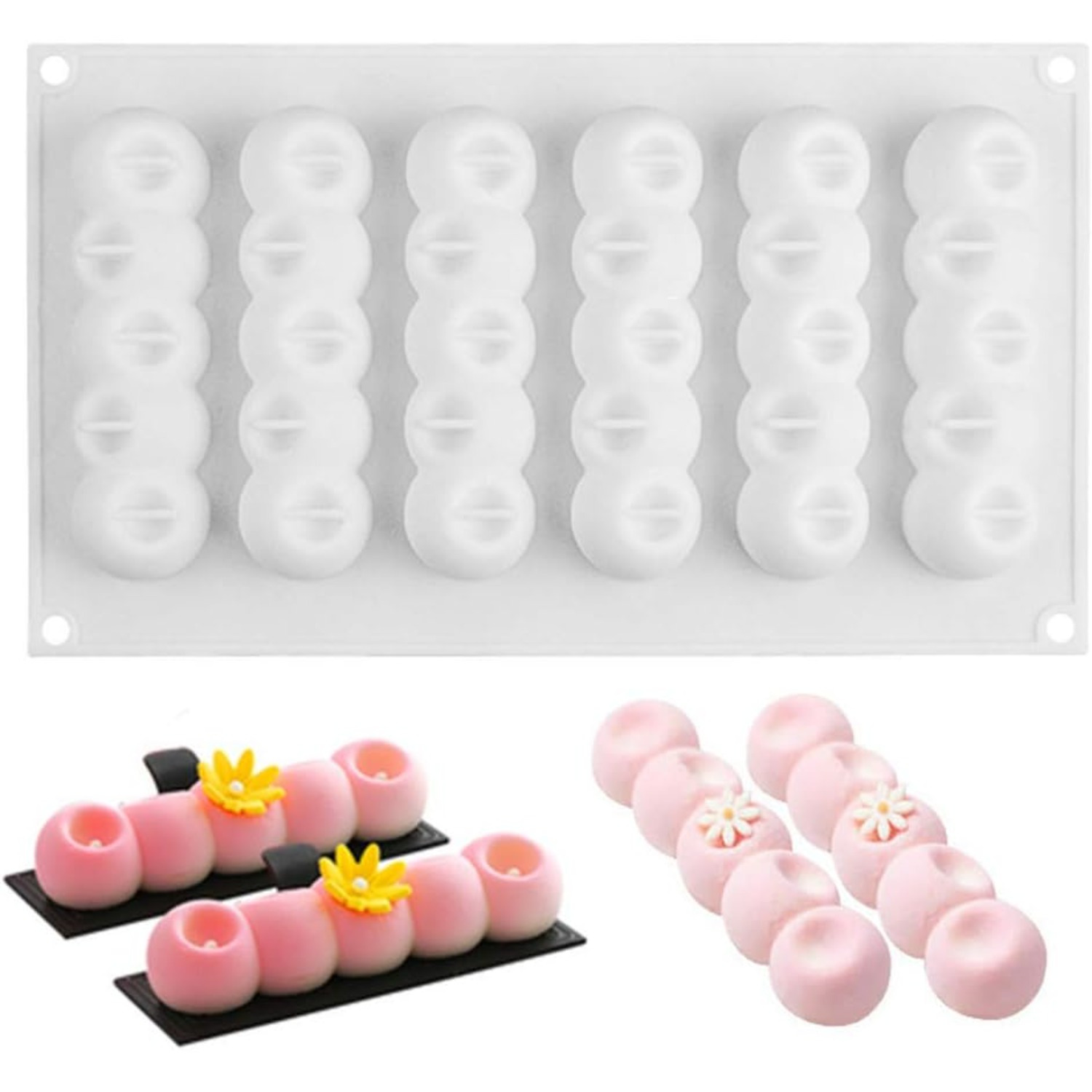 8 Cavity Silicone Eclair Forms Long Strip Finger Biscuit - Temu