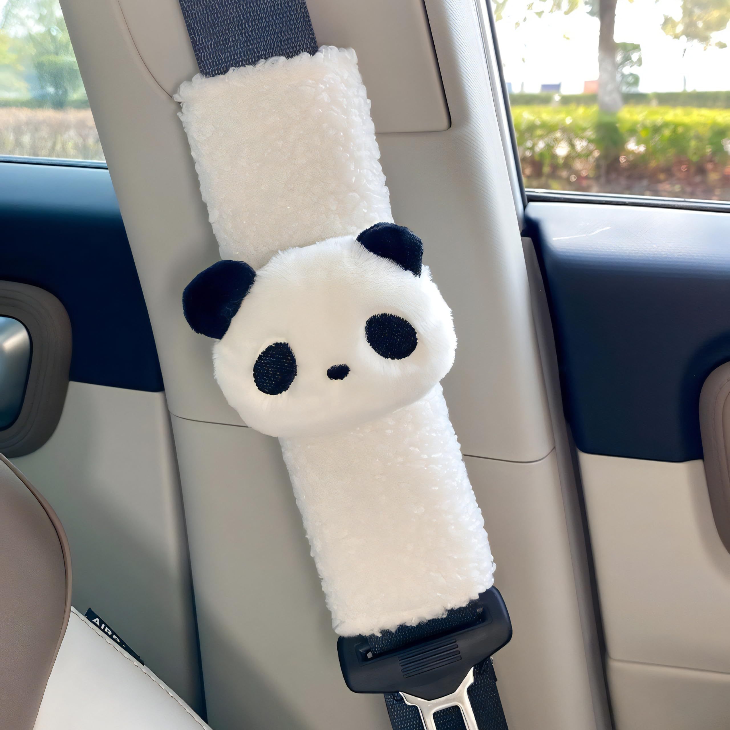 

Soft Fuzzy Car Seat Belt Pad, Kawaii Panda/dog Fluffy Seat Belt Cover For Shoulder Pad Neck Cushion Protector Car/bag Accessories