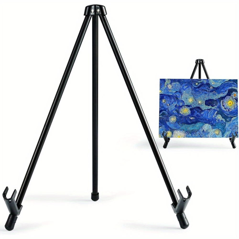 Tabletop Easel with Canvas Set, 7 Pack 16 x 9 Inches Wooden Easels and 12 x  9.5 Inches Canvases