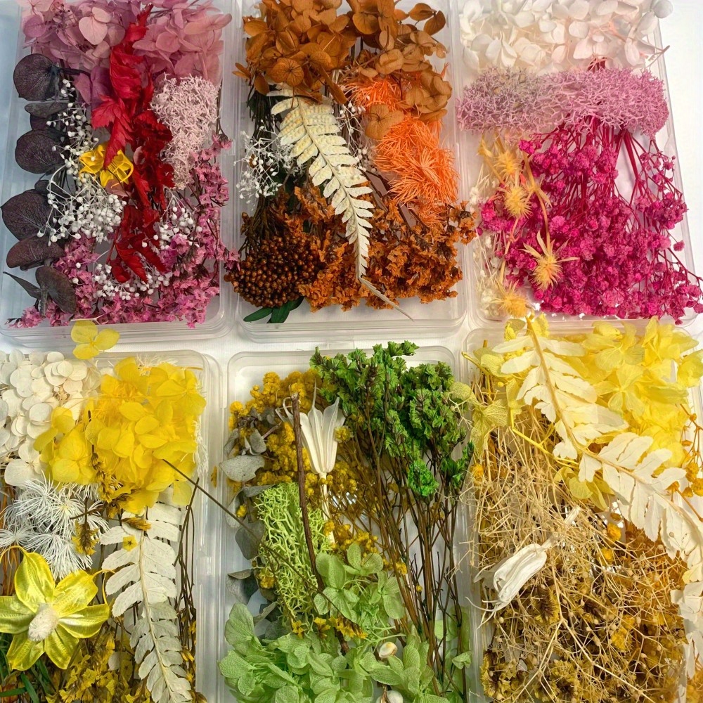 

1 Box Of Dried Flowers For Resin Filling, Artificial Plants For Diy Home Decor Candle Molds Crafting Tools Making Accessories, Great Gifts For All Holiday Parties