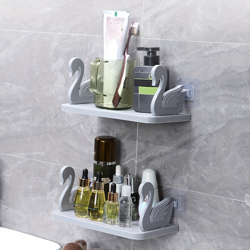 Swan Decorated Floating Shelf Wall Mounted Bathroom Storage - Temu Canada