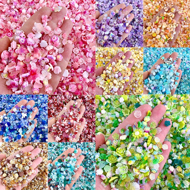 30pcs Resin Cute Bear Nail Art Charms,3D Colorful Mini Bear Nail Art  Rhinestones For DIY Nail Art Decoration