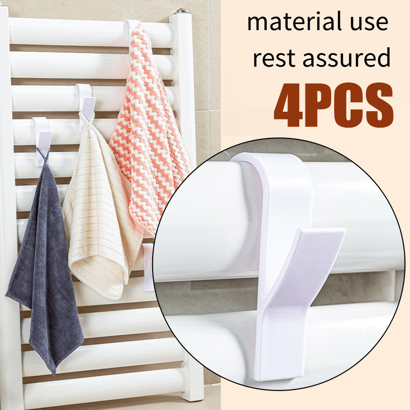 4PCS Radiator Rail Hook, Heating Pipe Towel Clothes Hanger Hook, Bathroom  Hanger Hook, Wardrobe Storage Hook, Kitchen Appliances Storage Hook