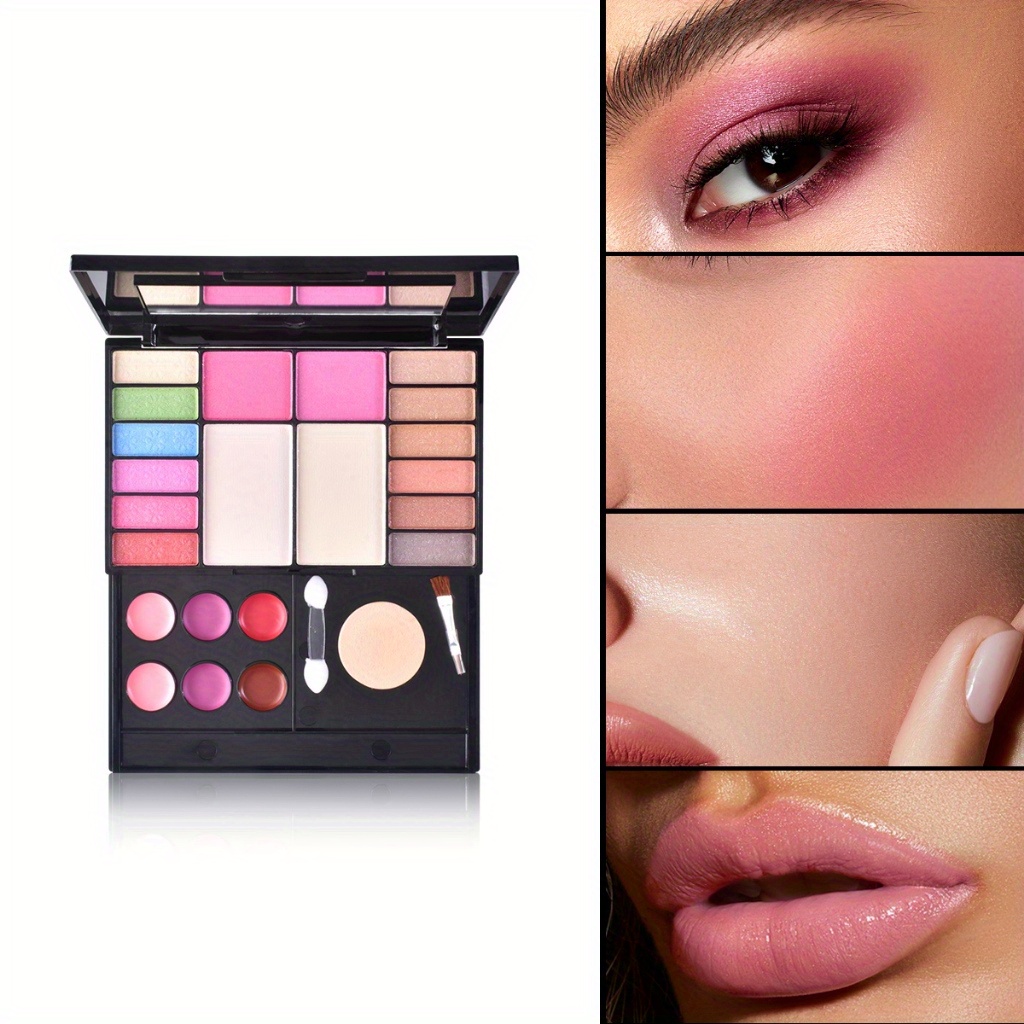 Ucanbe Professional Makeup Kit for Women with Mirror All in One Makeup Gift Set for Teens 180 Color Eyeshadow Palette 2 Blush 2 Powder 1 Eyeliner 4
