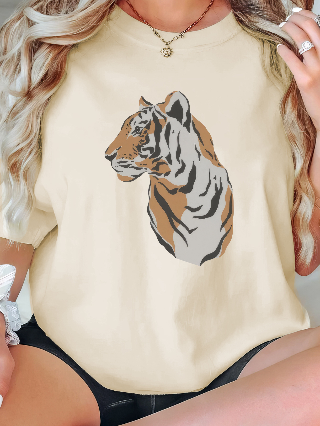 Tee shirt tete de tigre online femme