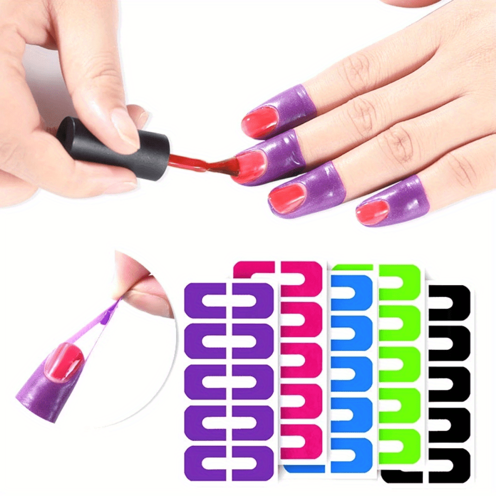 

5pcs U-shape Nail Polish Protector, Nail Polish Protector For Anti-overflow Nail Polish Gel