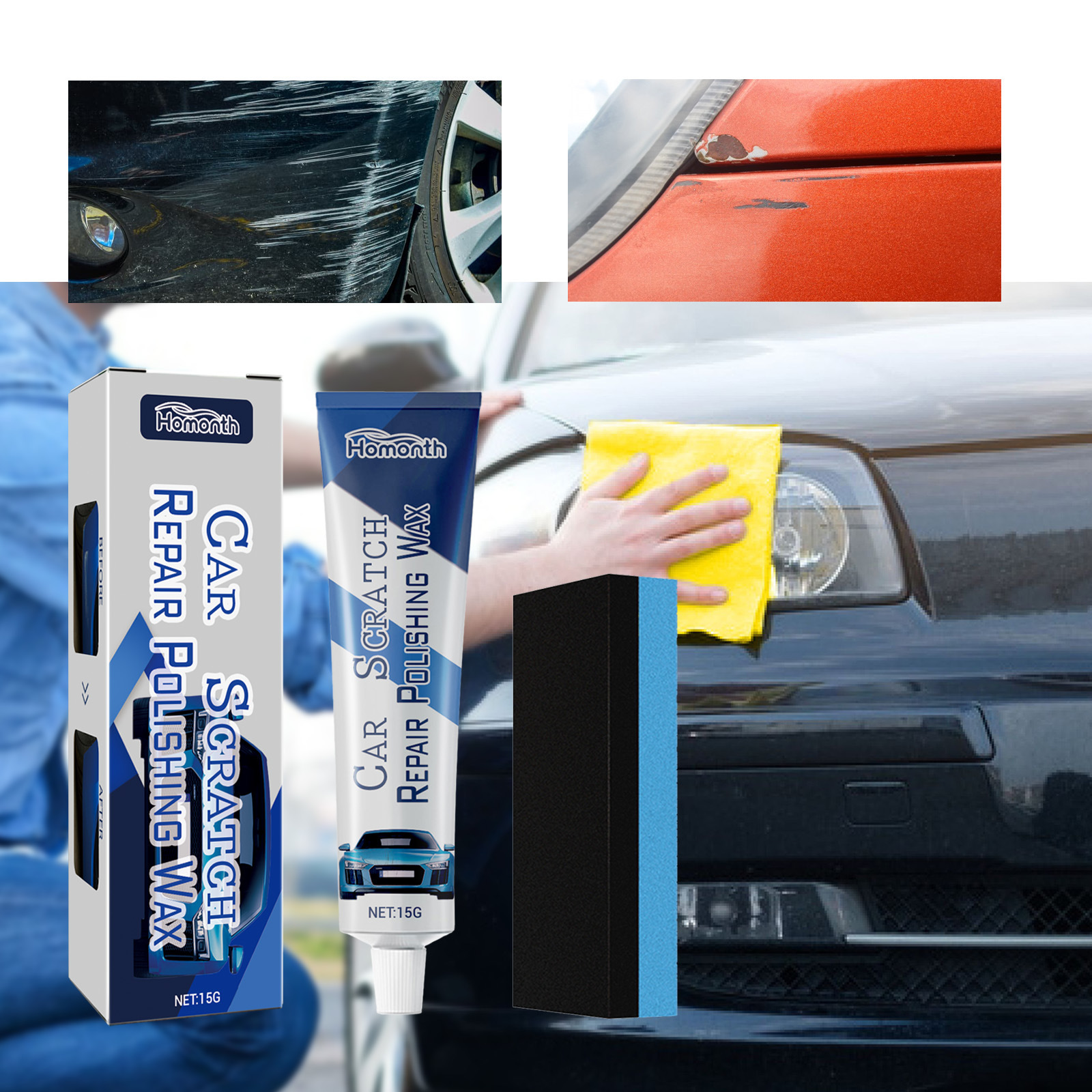 Cheap Car Paint Scratch Repair Wax Polishing Kit Scratch Repair Agent  Scratch Remover Paint Care Auto Styling Car Polish Cleaning Tool