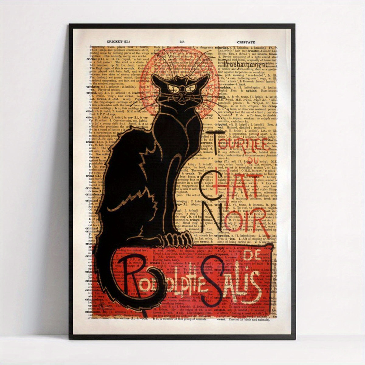 Unframed Canvas Poster Retro Art Cabaret Du Chat Noir Poster - Temu