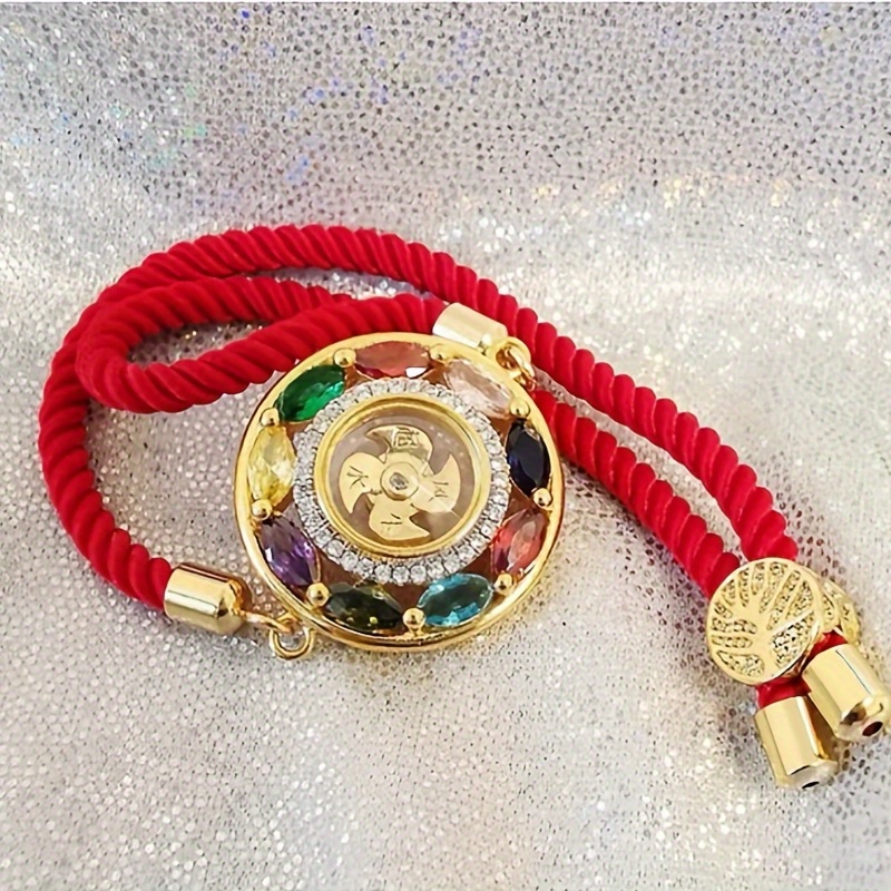

1pc Adjustable Amulet Bracelet, Buddhist Charm Jewelry For Women Men, Knots Rope Budda Accessories