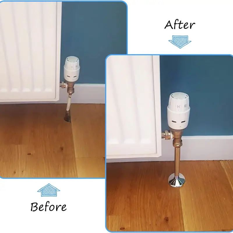 Copritubo Radiatori FACULX - 2 Pezzi 15mm X 200mm + 2 Collari, Nero - Foto 11