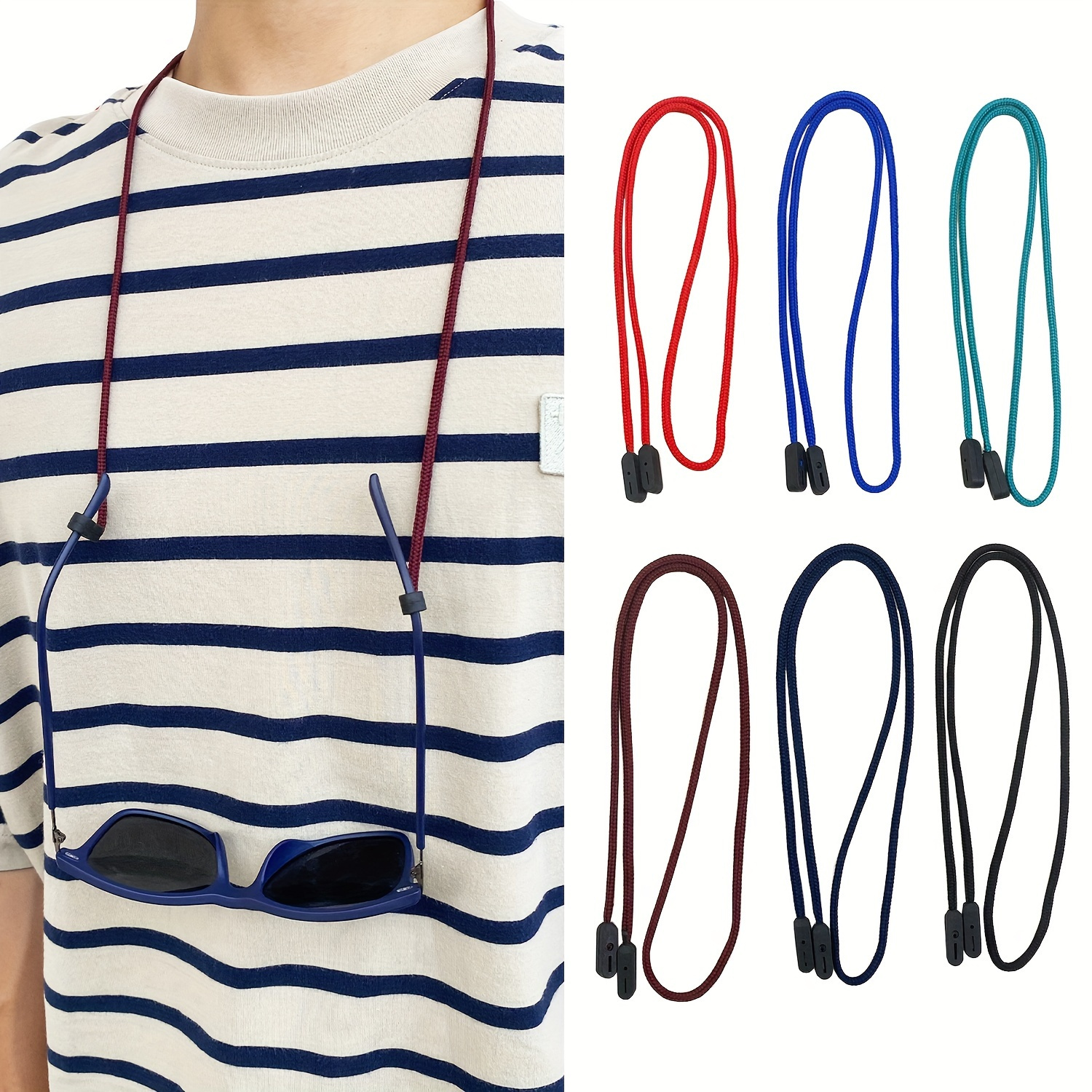 

4pcs/pack Classic Versatile Anti-lost Glasses Straps Sunglasses Lanyard, Comfortable Practical Reading Sunglasses Fixers, Outdoor Sports Glasses Rope