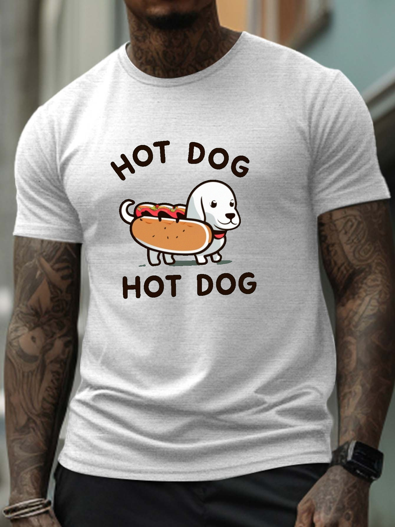 Plus Size Camiseta Hombre Anime Hot Dog Impresión Gráfica - Temu Dominican  Republic