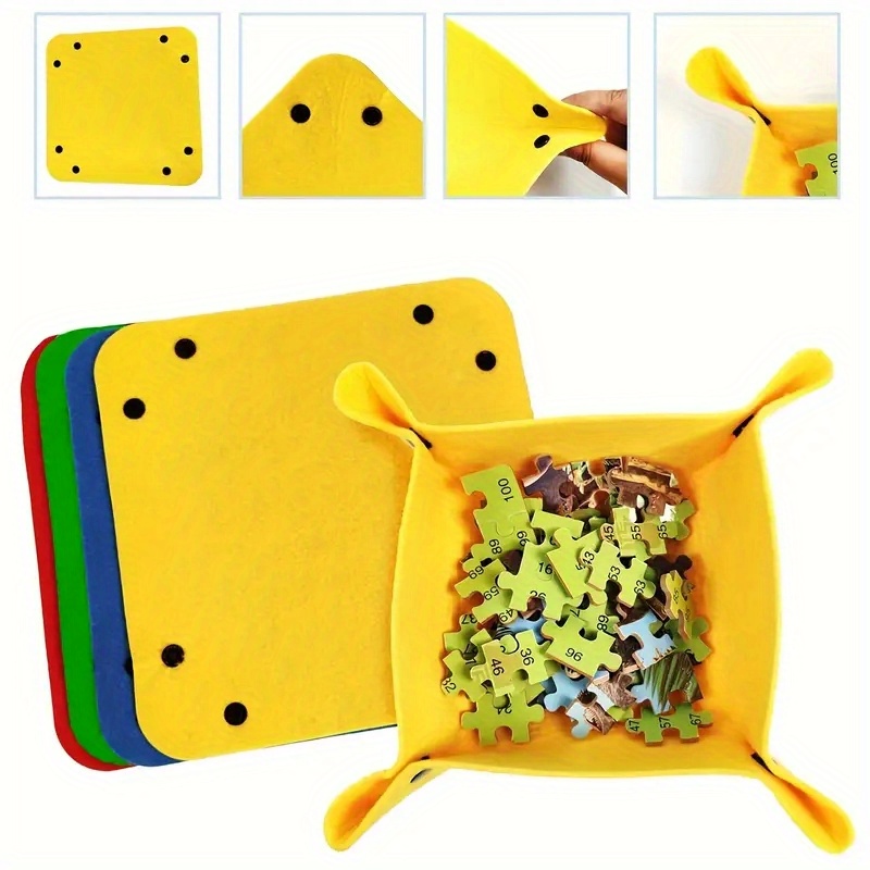 Pochette pour puzzles contenant jusqu'à 1 000 pièces, combinaison d'un  plateau de tri et d'un tapis de puzzle, accessoires pour ranger les puzzles