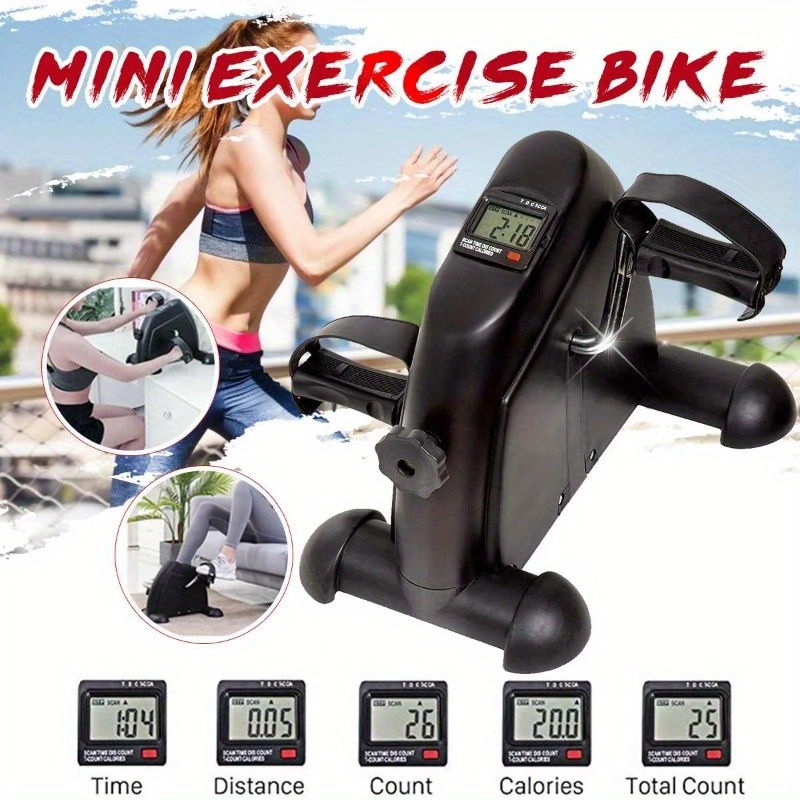1pc fitness machine lcd display mini fitness bike indoor sports pedal mini sports bike this product does not include batteries