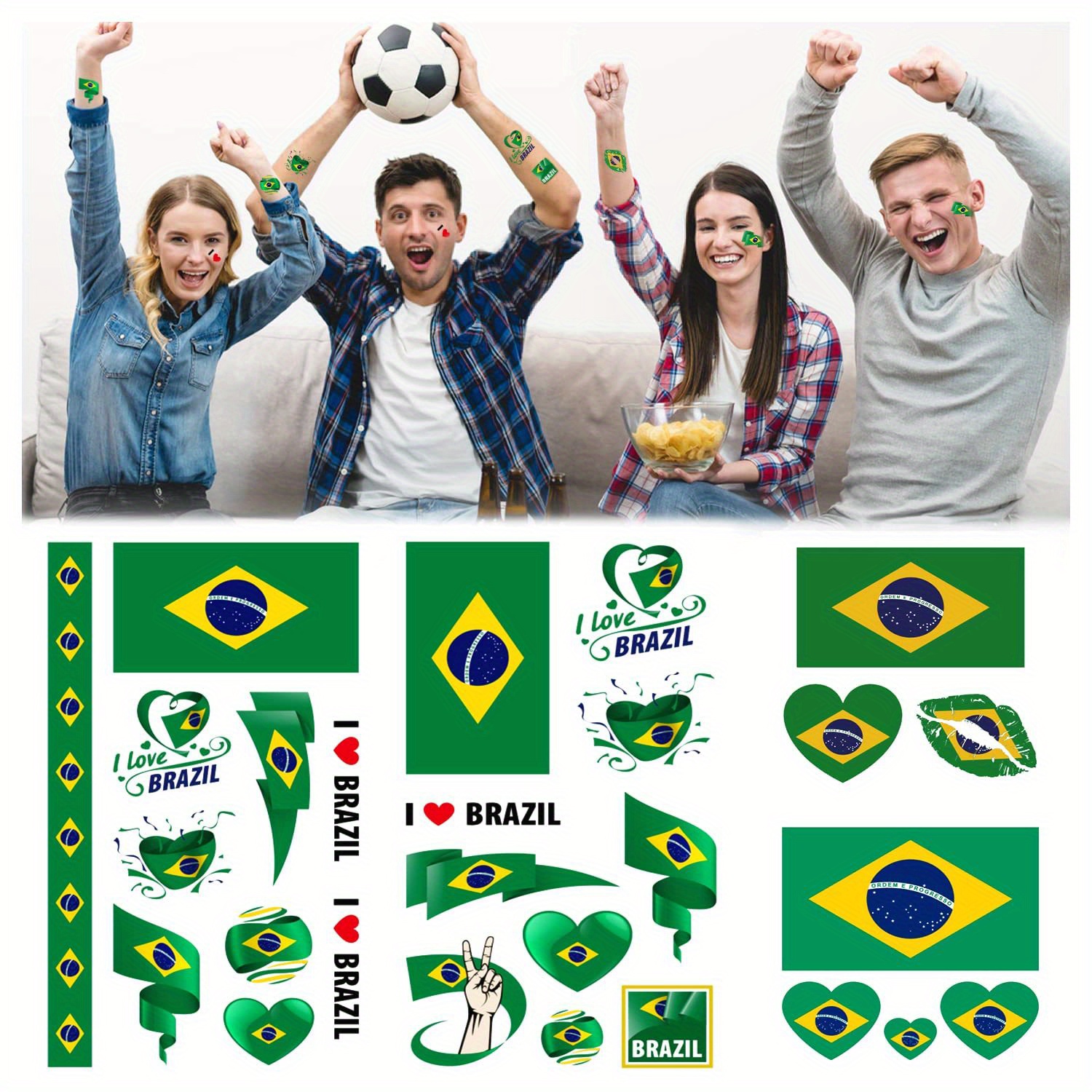 Adesivo Bandiera del Brasile 