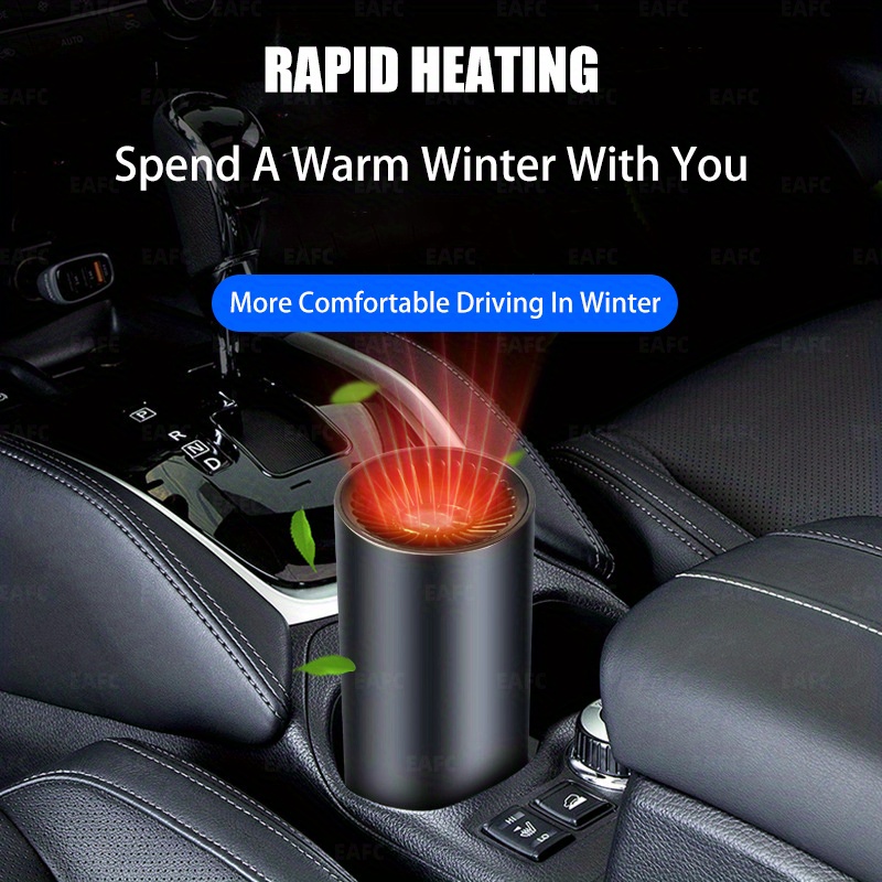 TqaSer 【 New】Portable Car Heater,Auto Heater Fan,Car Windshield Defogger Defroster,2 in1 Fast Heating or Cooling Fan,12V 150W Auto Ceramic Heater Fan