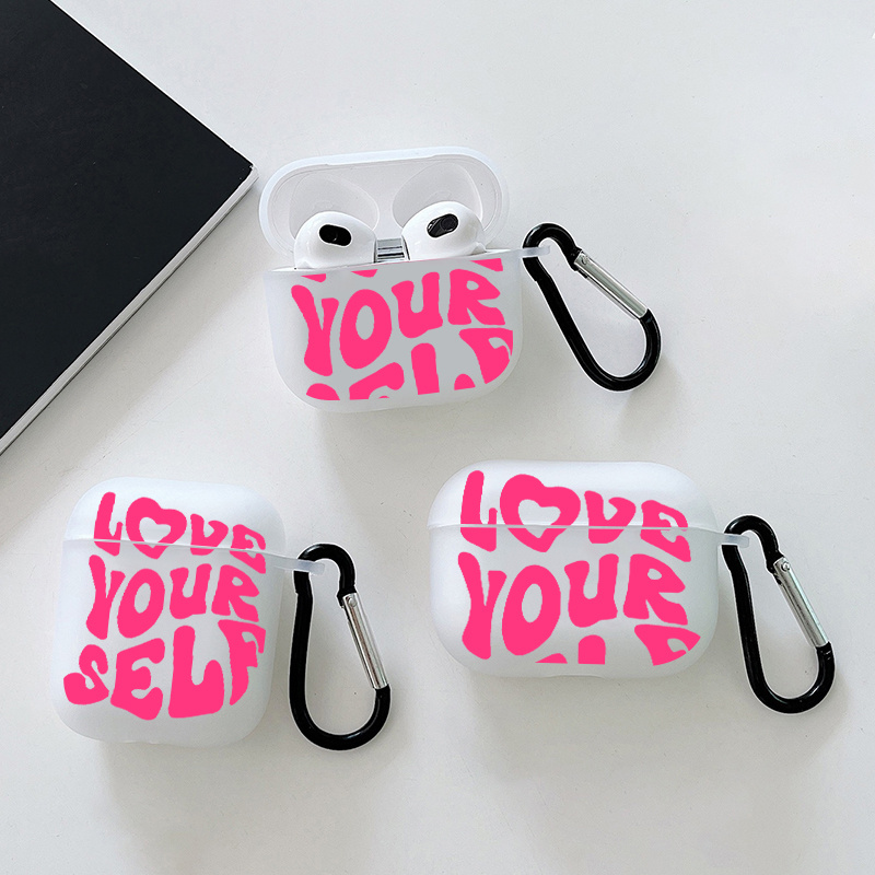 

Letter Graphic Earphone Case For Airpods 1/2/3, Airpods Pro 1/2, Gift For Birthday, Girlfriend, Boyfriend, Friend Or Yourself