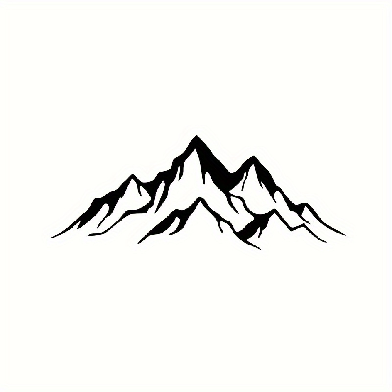 Off-road Car Body Decoration Sticker White Die Cut Vinyl Mountains Graphic Car Sticker Car Window Decal