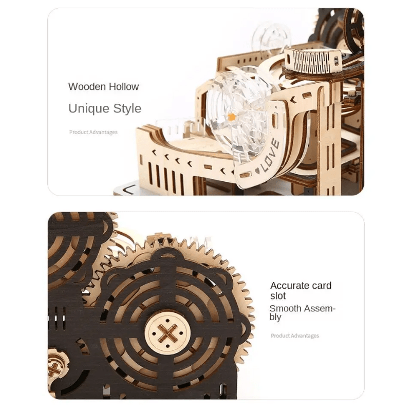 3D Puzzle Wood Wooden Model Building Kit, STEAM Toys Assembly Model for  Adults Birthday Gifts Build Hand Craft Mechanical Christmas Gift