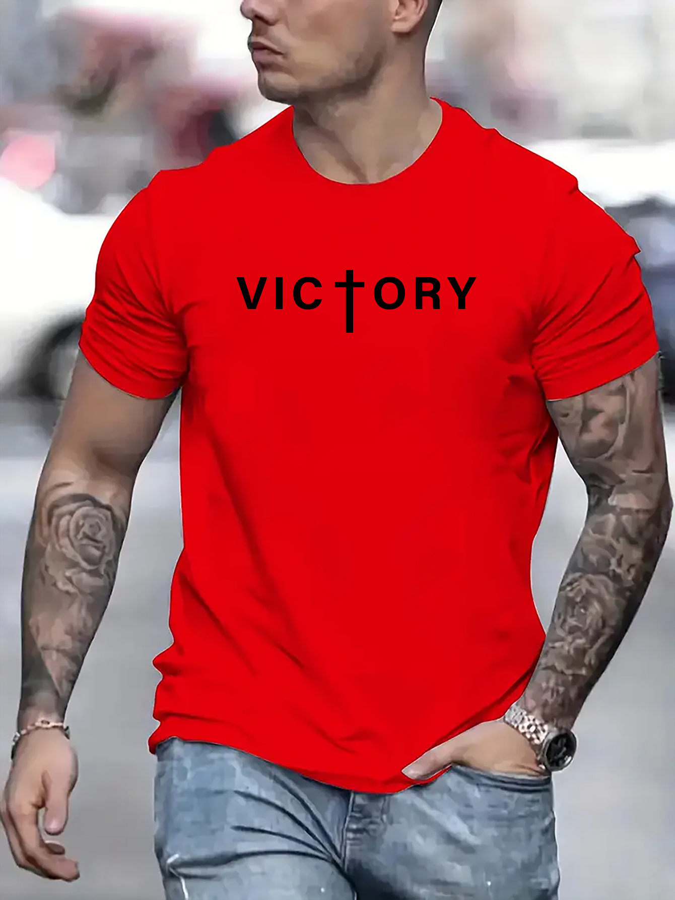 Camiseta Sin Mangas Estampado Victory Camisetas Interiores - Temu Chile