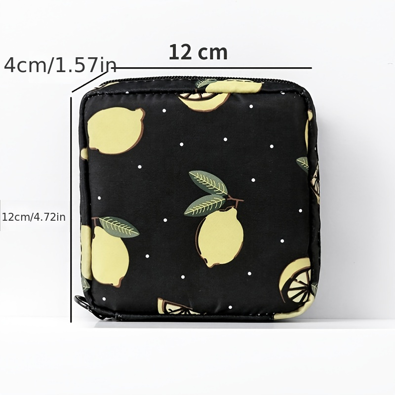 

Cute Cartoon Sanitary Napkin Bag, Portable Travel Storage Bag, Women's Casual Coin Purse & Wallet