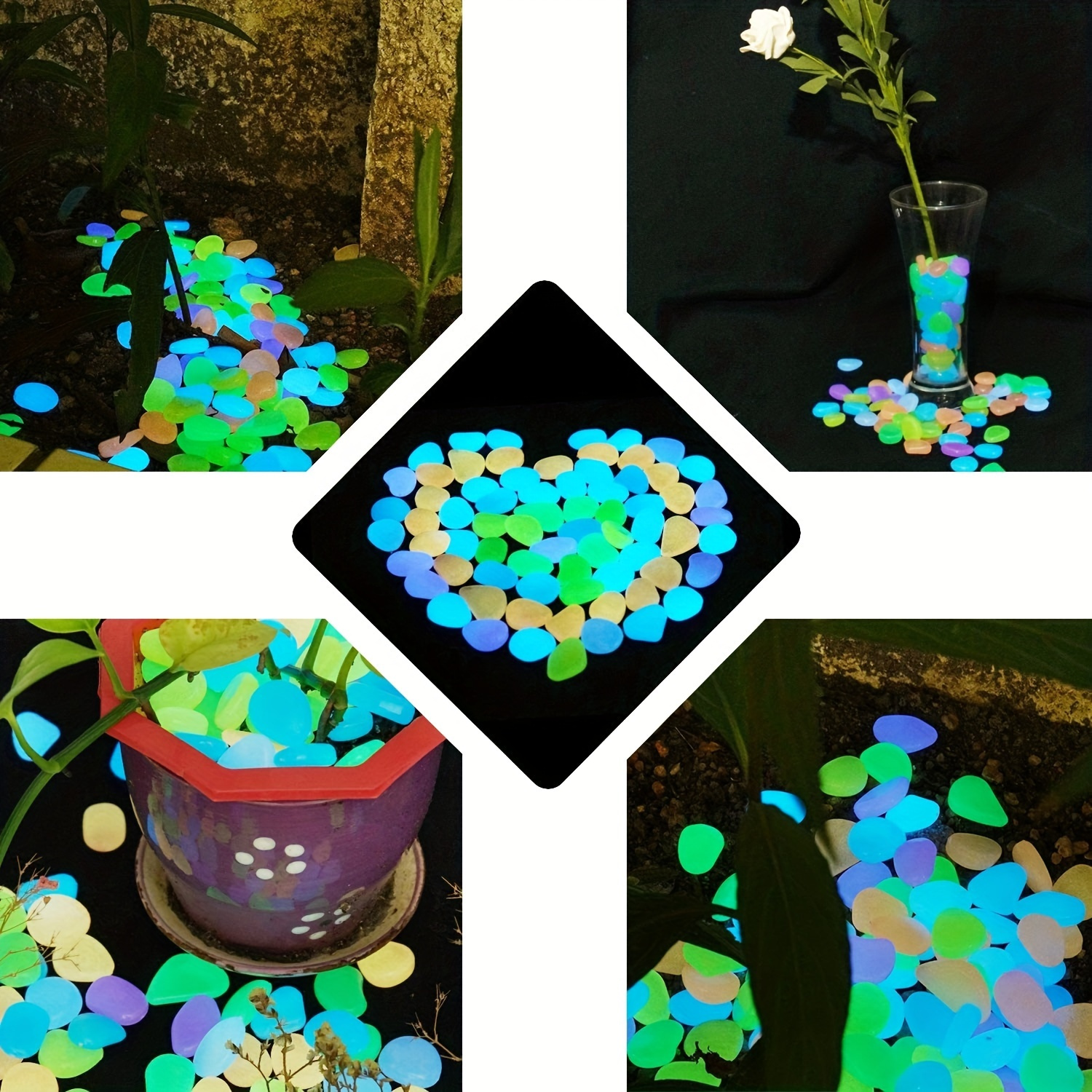 Glow Rocks Orange Glowing Garden Pebbles,Decorative Stones That Glow in The  Dark,Potted Fish Tanks,Glowing Plastic Pebbles (200PCS) : : Pet  Supplies