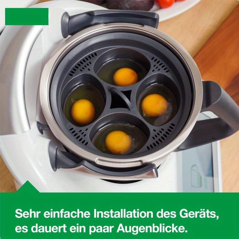 6pcs - Pocheuses à œufs en Silicone, support de cuiseur à œufs,  antiadhésif, moule à coquetiers, Gadgets de c