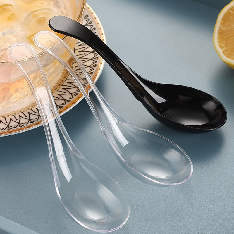 Disposable Thickened Plastic Spoons Large Soup Spoon - Temu