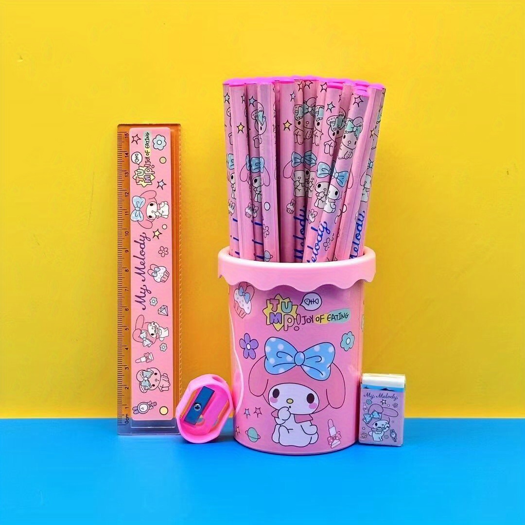 Sanrio Pencil Case Kawaii Kuromi Cinnamoroll Melody School Pencils