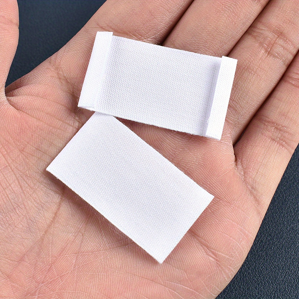 

48pcs White Blank Fabric Label Clothing Suit Coat Cuff Pocket Socks Shoes Hat Bag Packaging Decoration Label