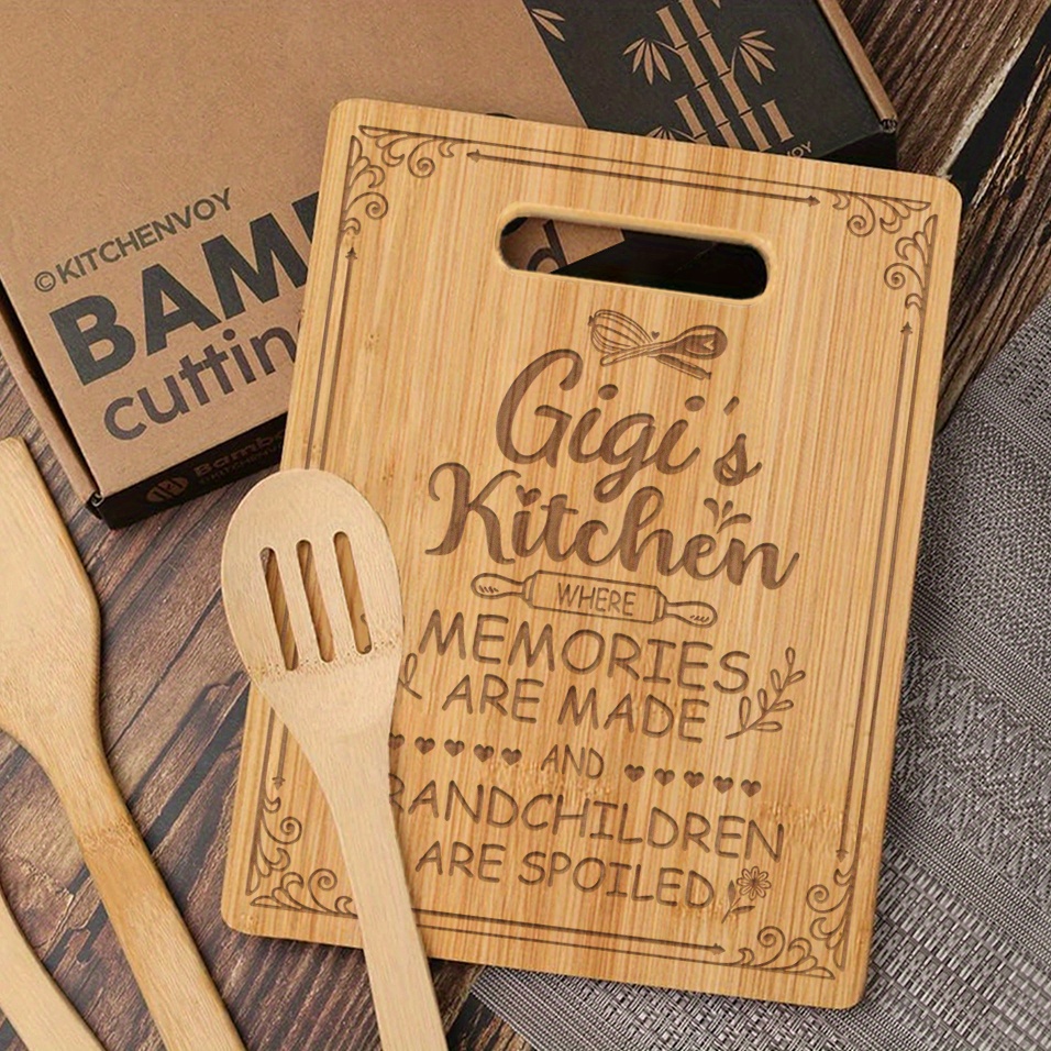 Wood Engraved Custom Cutting Board - GiGi GG GeeGee Gift - GeeGee's Kitchen-  Personalized Cutting Board