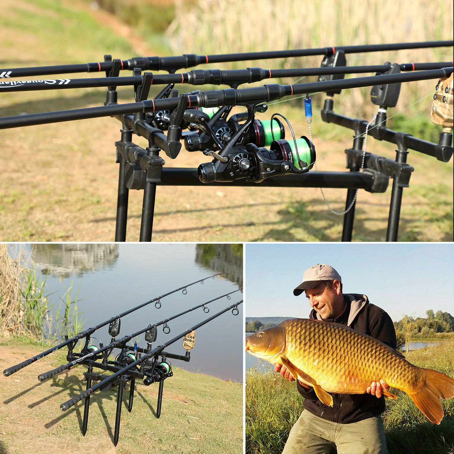 Sougayilang [for Advanced Anglers] Fishing Rod Carbon Fiber Carp Rod  */9.84ft 3.6m/11.81ft 6/7-piece Fishing Pole, Comfortable Handle For Carp  Fishi