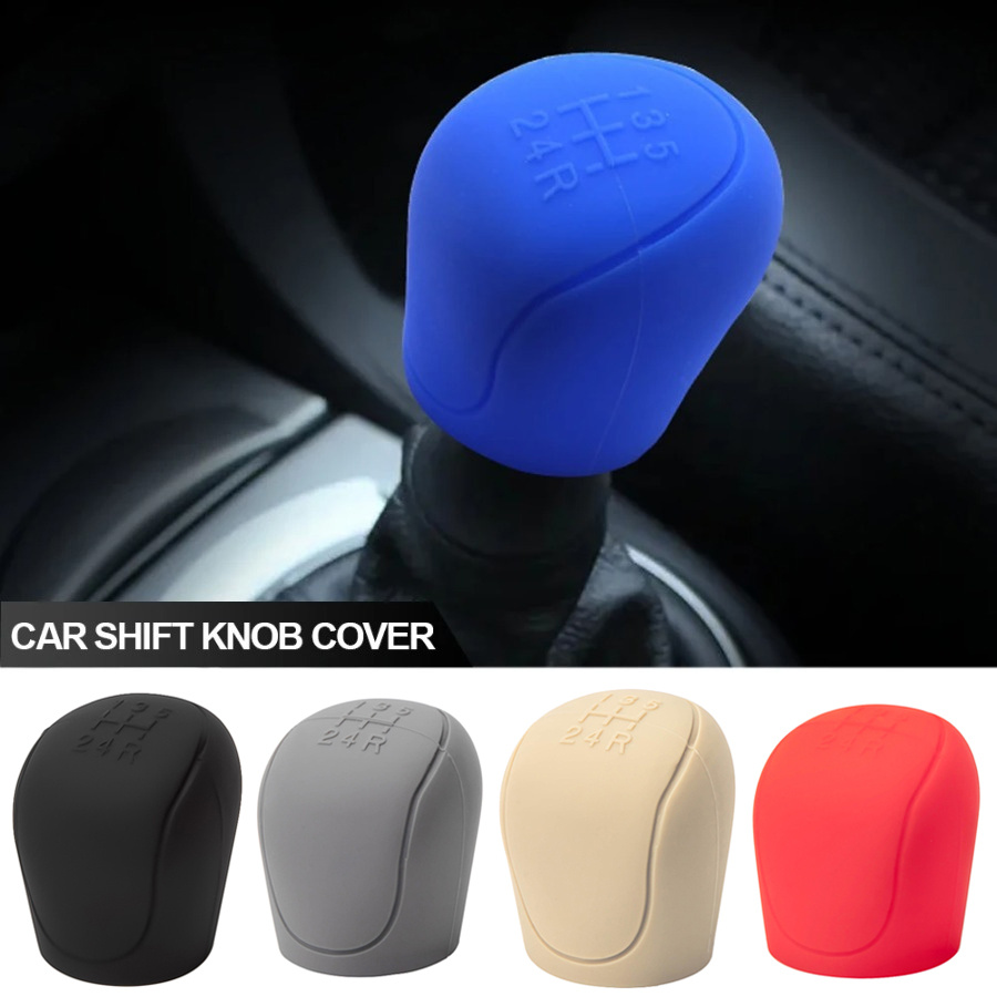 

1pc Car Silicone Gear Shift Knob Cover, Gear Shift Non-slip Grip Handle Protective Covers, Manual 5-speed Car Interior Accessories