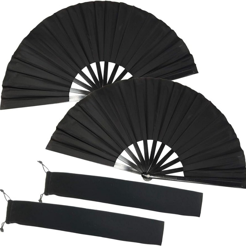 

2pcs Hand Fan Hand Folding Fans Tai Chi Folding Fan For Men And Women Performance, Dance, Decorations, Festival, Gift