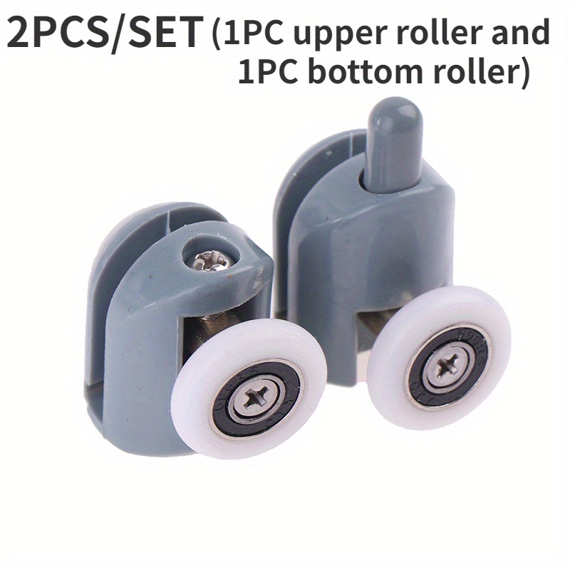 TEMU Shower Door Roller Set With Up And Down Rollers For Shower Enclosures, Including Pulley System And Wheels For Sliding Doors
