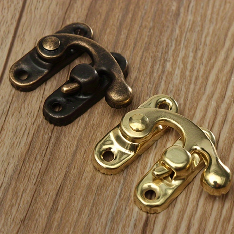 Elegant Antique Metal Latch Wooden Jewelry Box Accessories - Temu